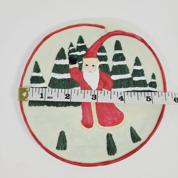 Vintage Youngs Christmas Santa Miniature Tea Set Holiday 1995 Resin - Picture 9 of 9